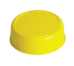 image of TableCraft 53FCAPY - Yellow Invertatop End Cap for 53mm Squeeze Bottles, Plastic, NSF - 1/Pack