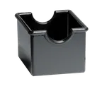 image of TableCraft Products 56B Sugar Packet Holder, 3-1/4" x 2-1/2" x 2" Black Plastic, Dishwasher Safe
