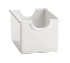 image of TableCraft Products 56W Sugar Packet Holder, 3¼" x 2½" x 2" White Plastic Styrene, Dishwasher Safe