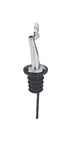 image of TableCraft 598P Liquor Pourer – Free Flow Stainless Steel Spout, Silver, Flip Cap, BPA‑Free, 12/Bag