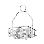 image of TableCraft Products 606R - Chrome Silver Condiment Rack, 6" x 4-1/4" x 4", Fits Two 1-5/8" Shakers
