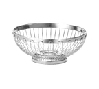 image of TableCraft Products 6175 - Round 10" Dia. 3-3/4" H Stainless Steel Serving Basket, Hand Wash Only