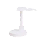image of TableCraft 662110NT Syrup Pump, 1oz, 9" Dip Tube, 110mm Snap Top, White Plastic, Dishwasher Safe