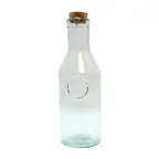 image of TableCraft Products 6631 - Apothecary Bottle, 34 oz., 3-3/4" x 3-3/4" x 12", Green Tint Glass, Cork