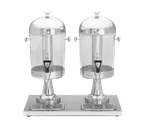 image of TableCraft 72 - Double 2-Gallon Beverage Dispenser, 22"x13-3/4"x21" H, Stainless Core