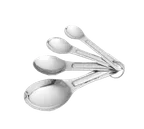 image of TableCraft Products 721 Measuring Spoon Set, 4 Pieces, 1/4 tsp to 1 Tbsp, Stainless Steel - Set