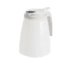 image of TableCraft Products 748W Syrup Dispenser, 48 oz Poly Jar, ABS Top, Dishwasher Safe, Made in USA