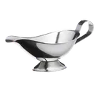 image of TableCraft Products 7805 - 5 oz Gravy Sauce Boat, 18/8 Stainless Steel, Handle, .5mm Thickness