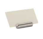 image of TableCraft Products 795 - Stainless Steel 3" Menu Card Holder, 2" x ½", 1–4" Width, Hand Wash Safe