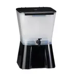 image of TableCraft 953 3‑Gal Uninsulated Dispenser, 10‑7/8" x 12‑1/2" x 16‑3/4"H, Black Polypropylene, Faucet