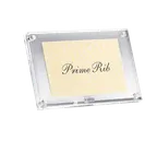 image of TableCraft A362 Menu Card Holder, Magnetic Acrylic 4" x 1-1/4" x 2-1/2", Dishwasher Safe, Plastic Base