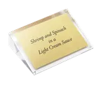 image of TableCraft ACHS46 Magnetic Menu Card Holder, Acrylic, 3‑8" x 6" x 1‑½", Dishwasher Safe - 1/Each