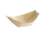 image of TableCraft BAMDB3 1oz Biodegradable Boat-Shaped Disposable Bowl, 3-1/2" x 2" - 50/Pack