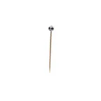image of TableCraft BAMSP545 Bamboo Food Picks 4-1/2" Soccer Ball End - 100/Pack