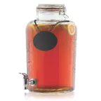 image of TableCraft BDG2000 - Rustic 2-1/2 Gal Beverage Dispenser, 8-1/4" x 10-1/2" x 14", Glass, Handwash