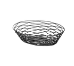 image of TableCraft BK17409 Oval Metal Basket, 9-1/4" x 6-1/4" x 2-1/4", Black Powder Coated, Hand Wash