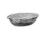 image of TableCraft BK17412 Oval Metal Basket, 11-3/4" x 9" x 3", Black Powder Coated, Artisan Collection