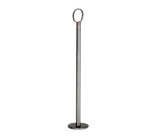 image of TableCraft BK1912 Menu Card Holder, 12" Tall Number Stand, 1-4" Width, Black Powder Coat, Flat Bottom
