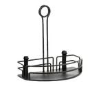 image of TableCraft BK67912 Condiment Caddy – 8-1/4" x 5-1/2", Metal, Black Powder Coated, 1 Compartment