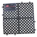 image of TableCraft Products BM1212 - 12" x 12" Black Bar Mat, Interlocking Snap, Non‑Slip, Drainable, NSF