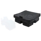 image of TableCraft Products BSCT2 Ice Cube Tray, Makes 4 1-3/4" Cubes, Dishwasher Safe Silicone, Black