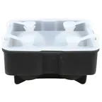 image of TableCraft Products BSRT2 Ice Tray, Makes 4 1-3/4" Spheres, Dishwasher Safe Silicone, Black