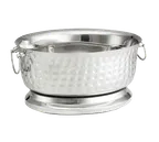 image of TableCraft BT1815 Tub, 5-7 Gal, 18" x 15-1/4" x 8-3/4", Oval Stainless Steel, Dishwasher Safe
