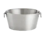 image of TableCraft BT199 Beverage Tub – 6-3/4 Gal, 19" dia. x 9", Double Wall Stainless Steel, Satin