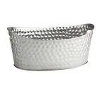 image of TableCraft BT2013 Bali Collection Beverage Tub, 4‑Gallon Oval Stainless Steel, 20.5"×13.5"×8.75"