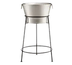 image of TableCraft BTS2137 Stand-Only Wine Bucket, 21-3/4" Dia. x 30" H, Black Metal, Fits BT21