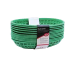 image of TableCraft C1074G Green Oval Fast Food Basket, 9-1/4" x 6" x 1-3/4", Heat‑Resistant Plastic, 12/Pack