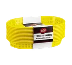 image of TableCraft C1076Y Oval Yellow Basket 10-1/2"x7"x1-1/2", 150°F, Dishwasher/Microwave Safe, 12/Pack
