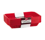image of TableCraft C1077R Fast Food Basket – 10-3/4" x 7-3/4", Polypropylene, 150°F MicrowaveSafe – 12/Pack