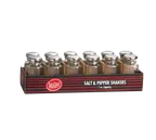 image of TableCraft Products C150-12 - 1‑Ounce Salt Pepper Shaker 1½" Glass Jar Stainless Steel Top - 12/Pack