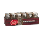 image of TableCraft C163-12 Glass Salt & Pepper Shaker, 1‑1/2 oz Capacity, Stainless Steel Top – 12/Pack