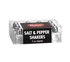 image of TableCraft C30A Salt/Pepper Shaker – 1/2 oz, 1-1/8" x 2" Height, Glass, Nickel-Plated Top – 12/Pack