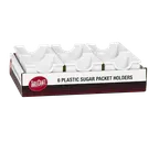 image of TableCraft C56W Sugar Packet Holder, 3-1/4" x 2-1/2" x 2", White Plastic, 6/Pack