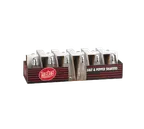 image of TableCraft C80-12 Salt/Pepper Shaker, 1-1/2 oz., 1-3/8" H, 1-3/4" dia., Glass, Chrome - 12/Pack