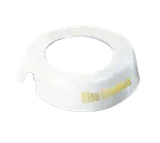 image of TableCraft CB1 ID Collar - 48 oz. Dispenser, White Plastic, Beige Print, Bleu Cheese, Models 483/484