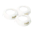 image of TableCraft CB12 ID Collar – White Plastic, Beige Print, 48oz, Fits 483/484 Dispensers – 1/Set