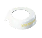 image of TableCraft CB18 ID Collar - Fat Free 1000 Island, 48oz Dispenser, White Plastic, Beige Print