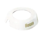 image of TableCraft CB3 ID Collar, Plastic with Beige “House" Print, Fits 48 oz 483/484, Made in USA