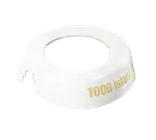 image of TableCraft CB8 1000 Island ID Collar - 48oz White Plastic, Beige Print, Fits 483/484, Made in USA