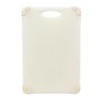 image of TableCraft Products CBG1218AWH Grippy Cutting Board, 12" x 18" x 1/2", White Plastic, Heat‑Resistant