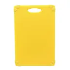 image of TableCraft CBG1218AYL - 12" x 18" ½" Yellow Cutting Board, Anti‑Slip Handle, Heat‑Resistant, HACCP NSF