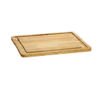 image of TableCraft CBW241615 Wood Cutting Board – 24"x16"x1-1/8", Rectangular, Integrated Channel, Hand Wash Only
