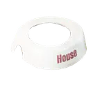 image of TableCraft CM3 Dispenser ID Collar, Plastic, Maroon Print, Fits 48-Oz 483/484 Dispensers, USA Made