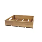 image of TableCraft CRATE11 Serving Crate, 20-7/8" x 12-3/4" x 2-3/4", Acacia Wood, Brown, Fits 1/1 GN Pan