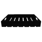 image of TableCraft CRATE114BK Black Wood Serving & Display Crate, 20-3/4" x 12-3/4" x 4-1/4", Fits 1/1 GN Pan