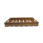 image of TableCraft CRATE12 - Acacia Brown Serving Crate, 12-3/4" x 10-1/2" x 2-3/4", Fits 1/2 GN Pan